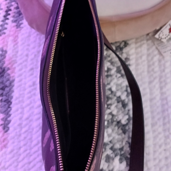 Authentic Coach Hobo Sparkle Floral Print Pebble Leather Crossbody Bag - Picture 7 of 9